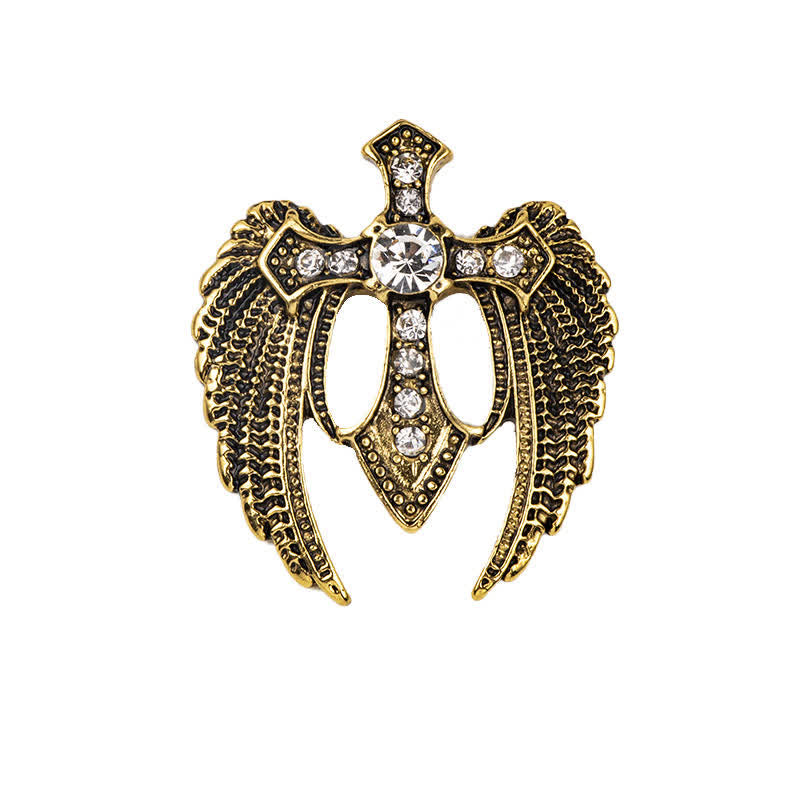 Men's Soar In Faith Wings Cross Brooch - image 4