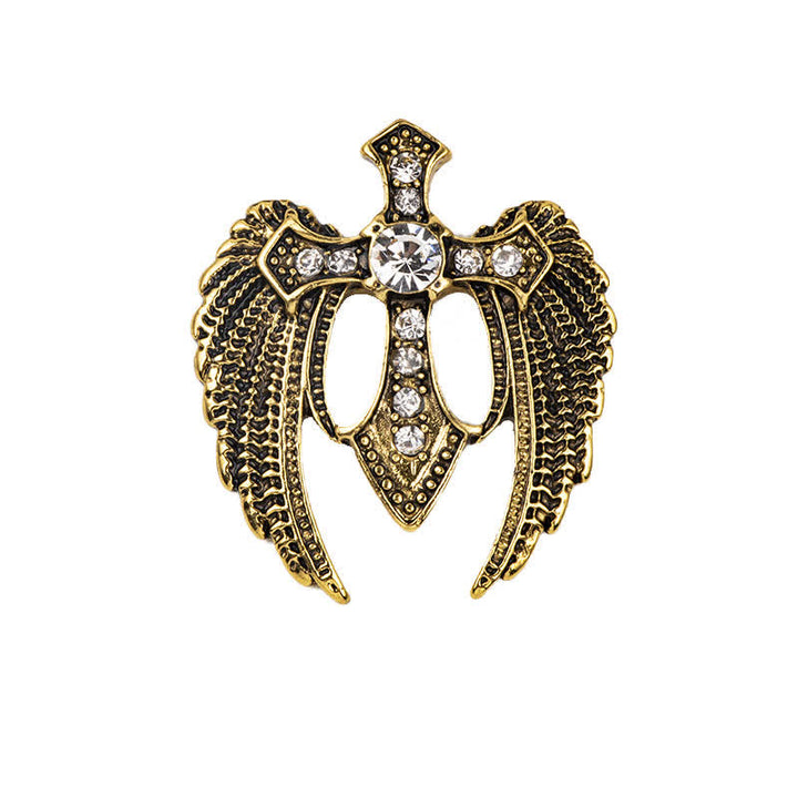 Men's Soar In Faith Wings Cross Brooch - image 4