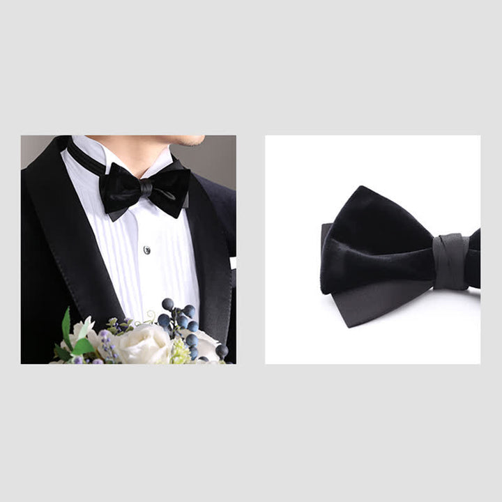 Men's Velvet Double Layers Bow Tie - image 5