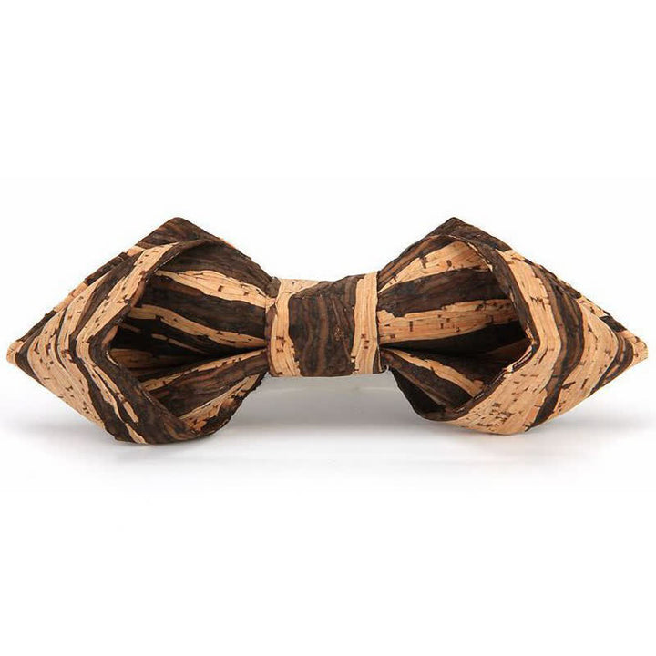 Men's Creative Pointed Cork Wooden Bow Tie - Style #1 - image 0