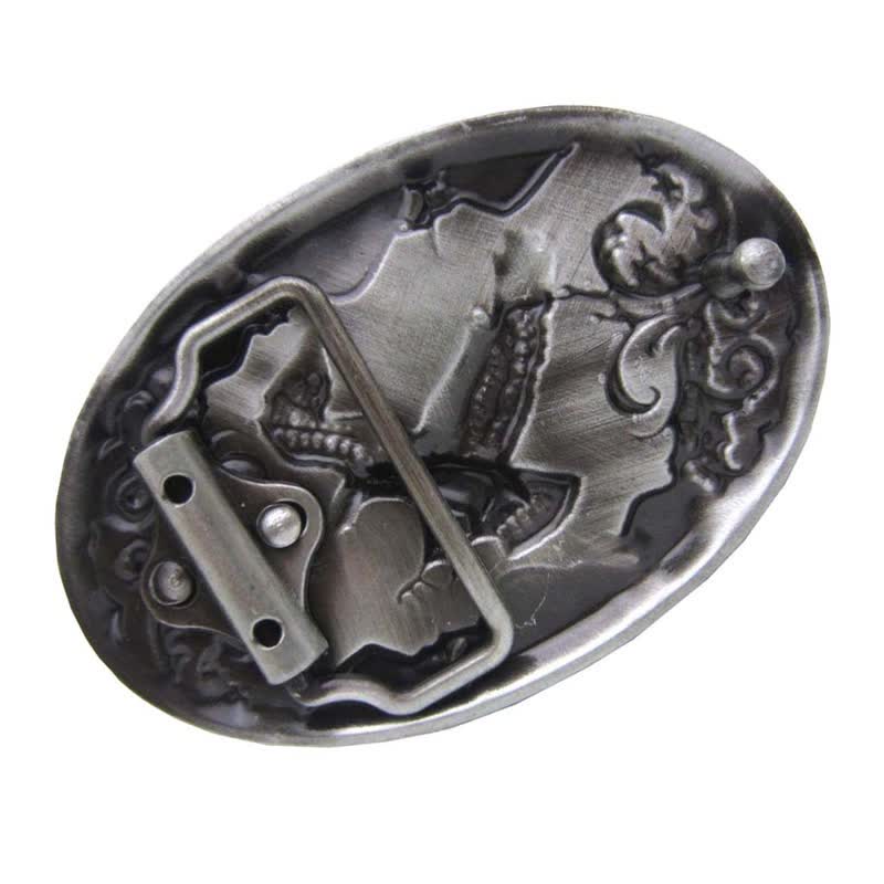Men's DIY Western Flying Eagle Buckle Leather Belt - image 1