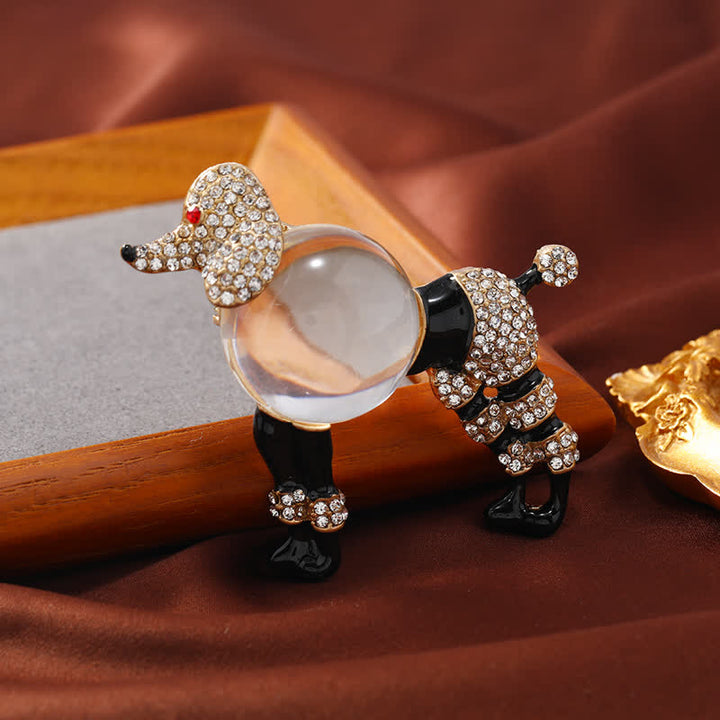 Women's Creative Jelly Belly Poodle Brooch - Poodle - image 0