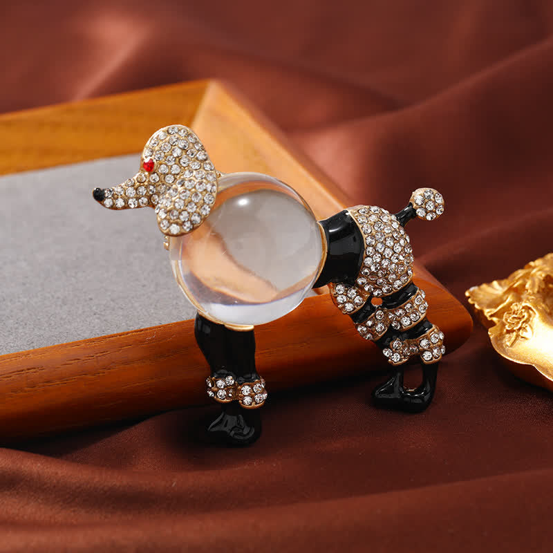 Women's Creative Jelly Belly Poodle Brooch - Poodle - image 0