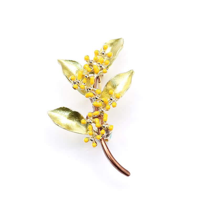 Women's Fragrans Leaves Branch Brooch - image 5
