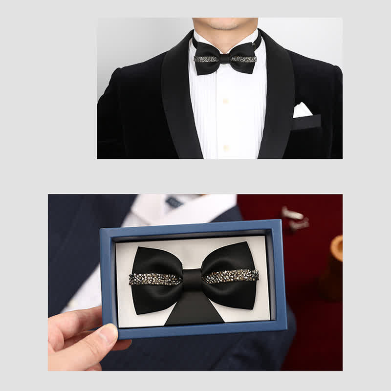 Men's Shining Chain Groom Bow Tie - image 5