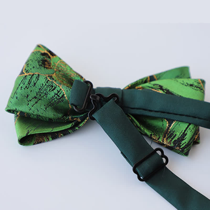 Men's Green Series Gold Tone Koi Bow Tie - image 4