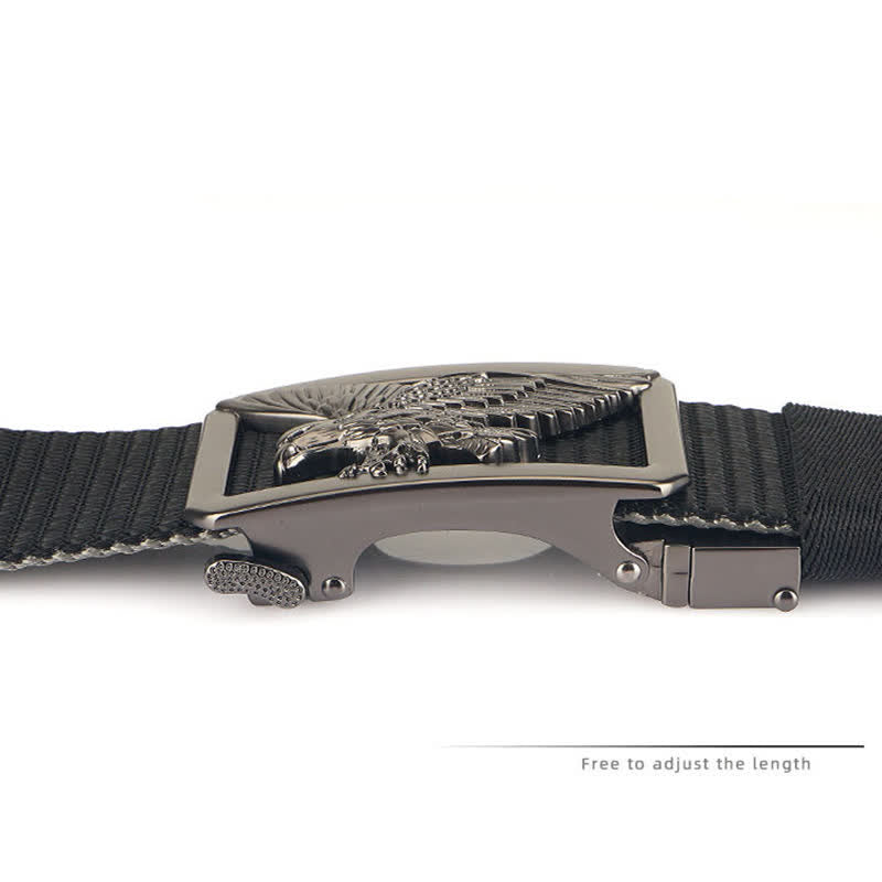Men's Soaring Hawk Eagle Double-Sided Nylon Belt - image 3