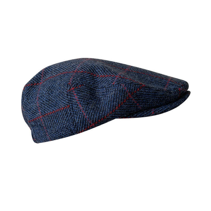 Countryside Dark Blue Red Plaid Beret Cap - image 4