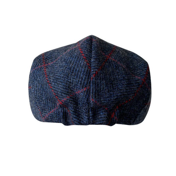 Countryside Dark Blue Red Plaid Beret Cap - image 5