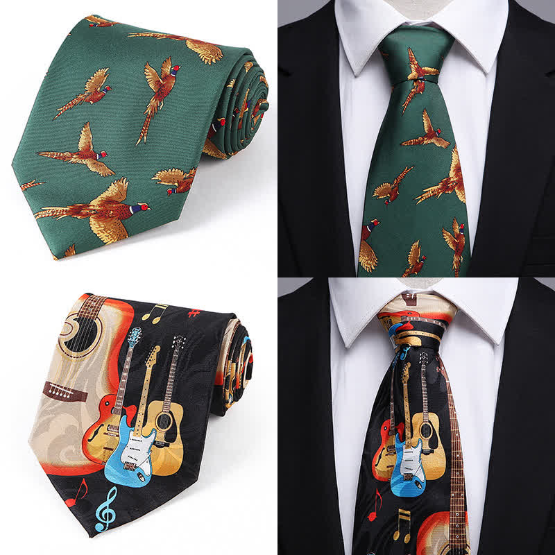 Men's Creative Cartoon Motif Country Necktie - image 1