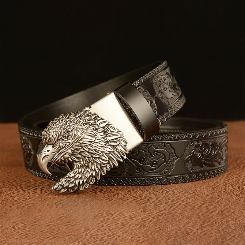 Men's Three-dimensional Eagle Head Leather Belt - image 16