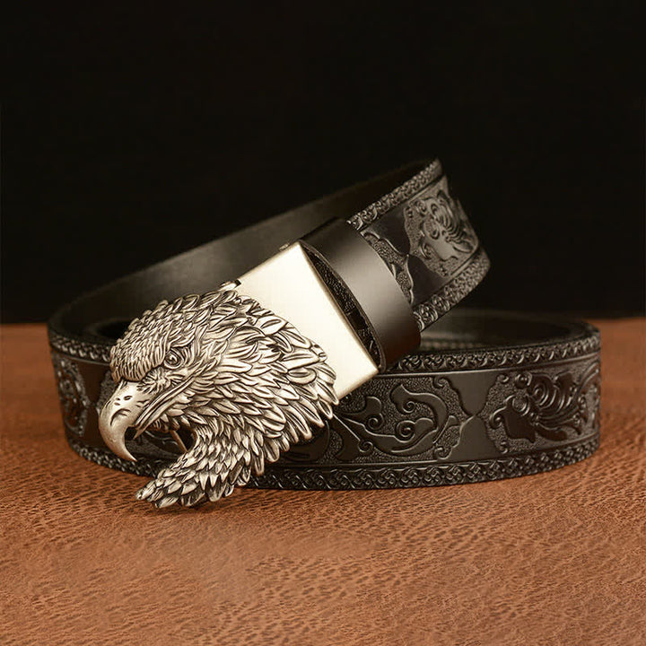 Men's Three-dimensional Eagle Head Leather Belt - image 16