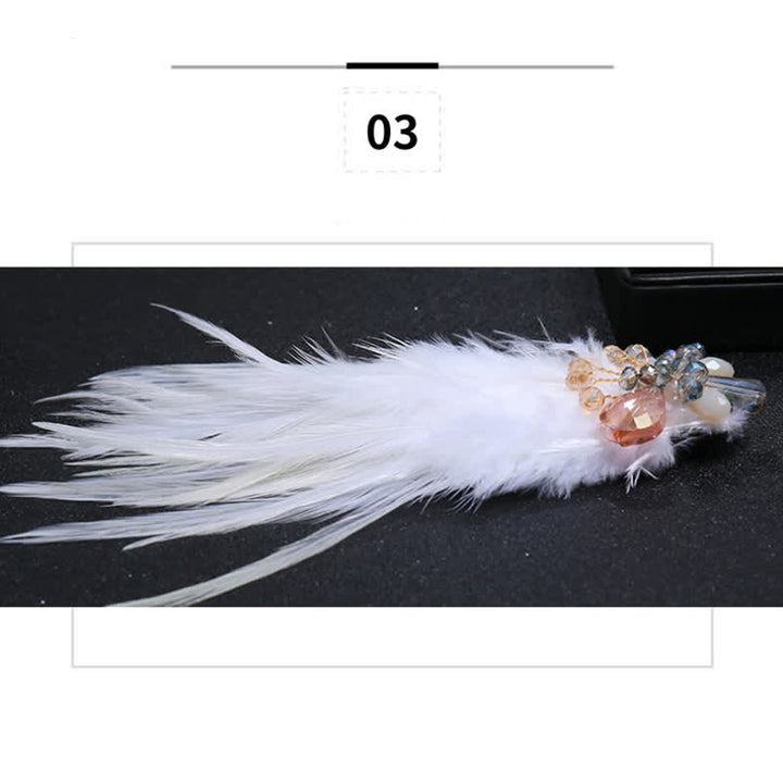 Women's Luxury Crystal Branch Snowflake Feather Brooch - image 6