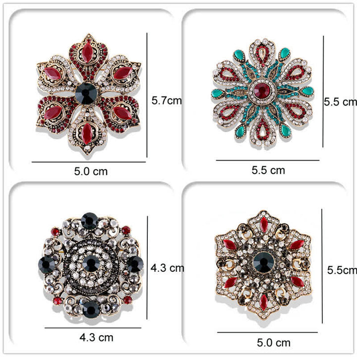 Women's Baroque Palace Crystal Brooch - image 2