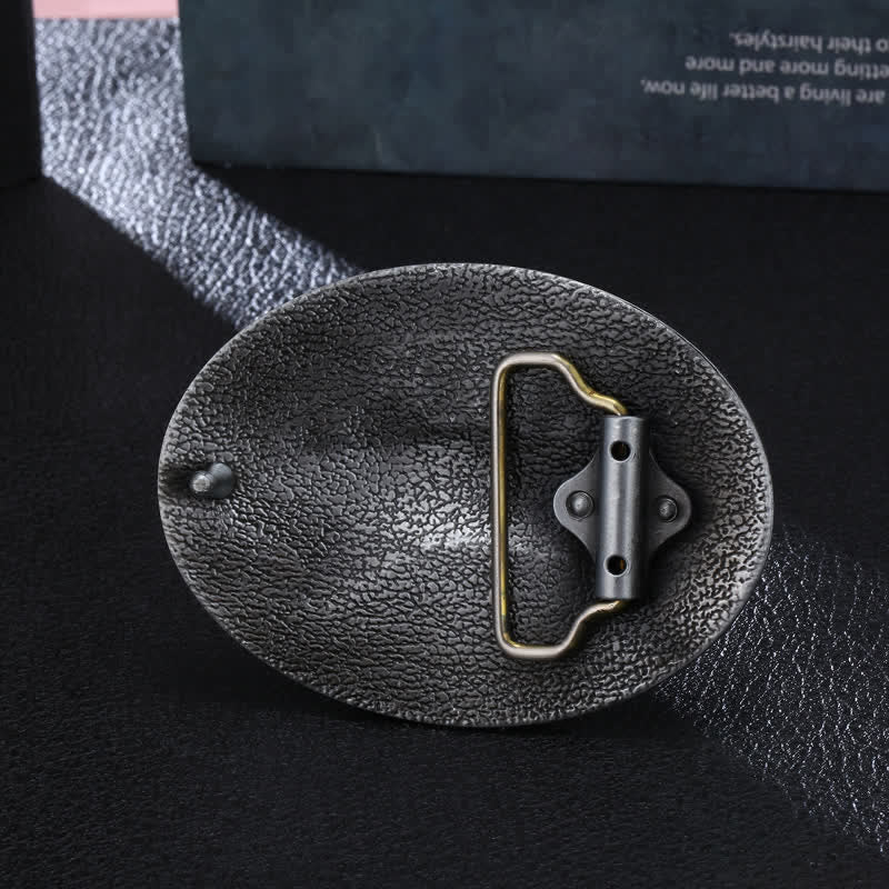 Men's DIY Elk Deer American Flag Buckle Leather Belt - image 1