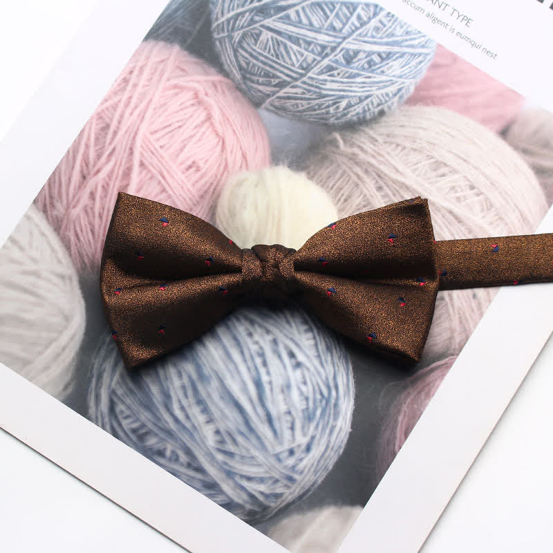 Men's Antique Yarn-dyed Jacquard Bow Tie - # 5 - image 8