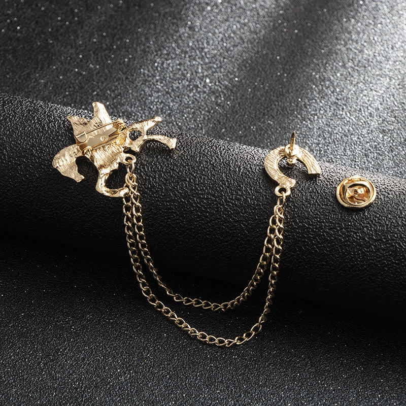 Men's Vintage Pegasus Tassel Brooch - image 2