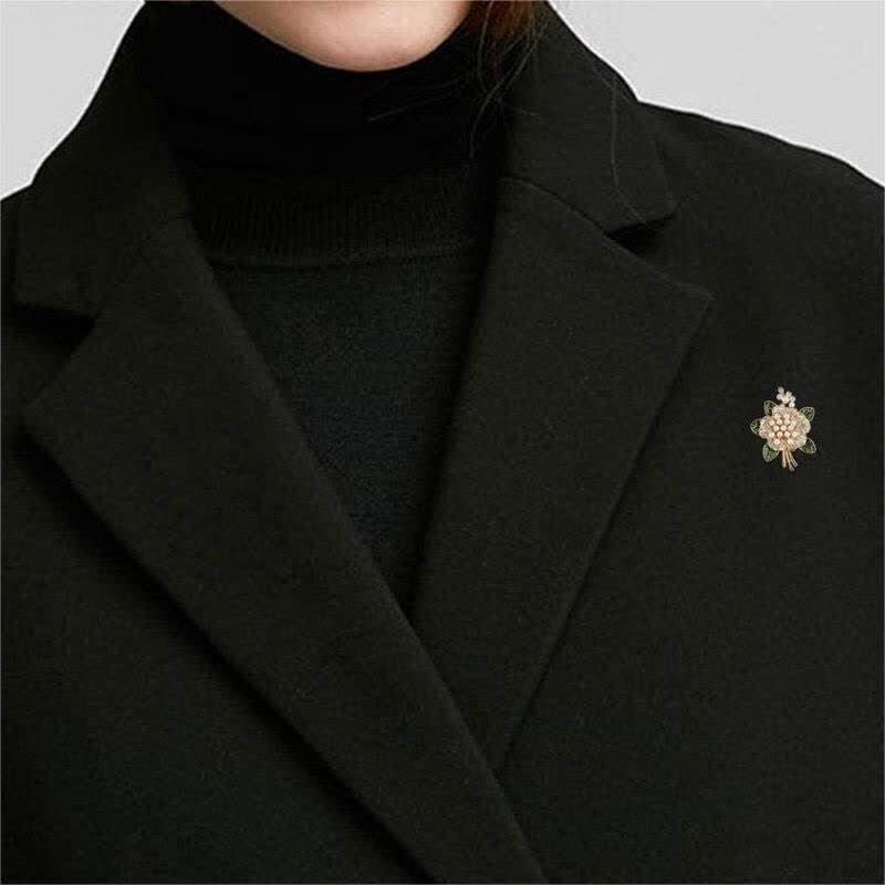 Women's Pearl Stamens Floral Brooch - image 1