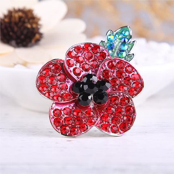 Women's Splendid Red Poppy Brooch - image 2