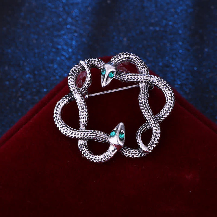 Men's Bending Creep Cobra Snake Brooch - Silver - Style #1 - image 5