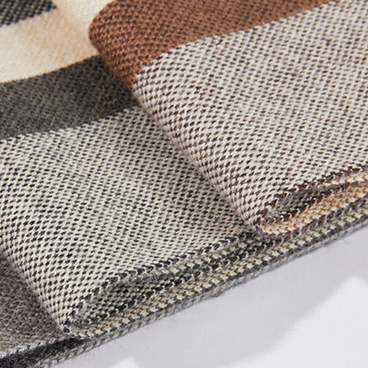 Men's Winter Classical Warm Plaid Stripe Scarf - image 12