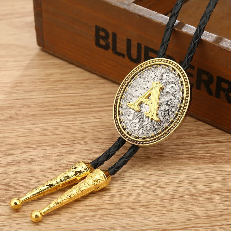 Western Cowboy Shirt Accessory Alphabet A To Z Bolo Tie - A - image 2