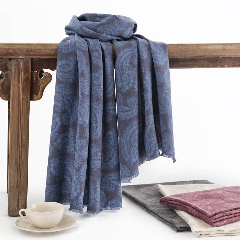Women's Paisley Fall Winter Short Tasseled Scarf - image 0