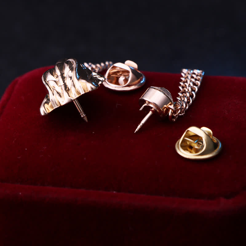 Men's King Of Forest Wolf Chain Brooch - image 3