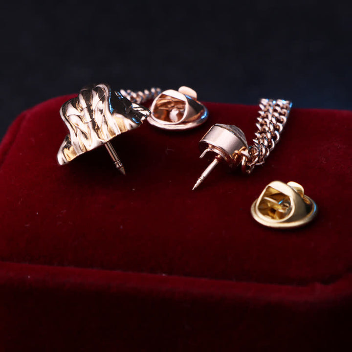 Men's King Of Forest Wolf Chain Brooch - image 3