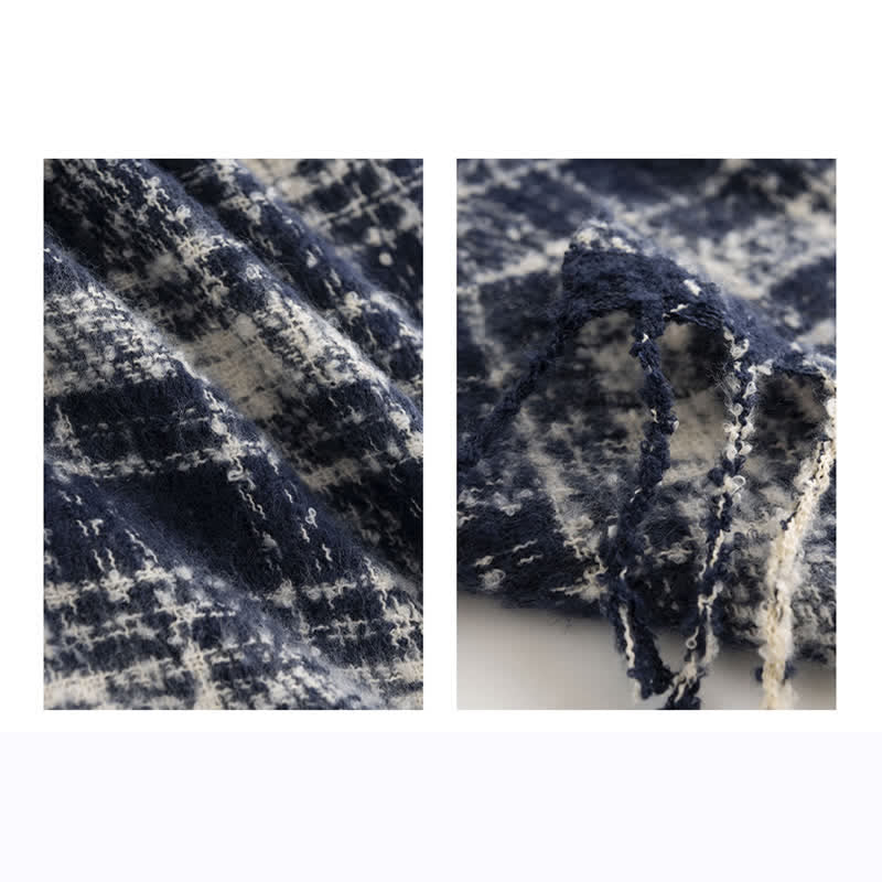 Women's Elegant Shawl Checkered Daily Scarf - image 7