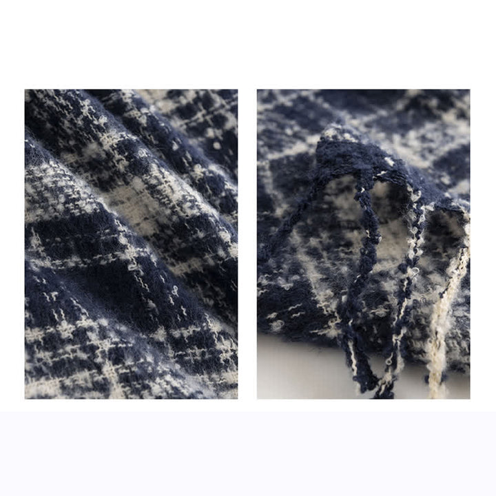 Women's Elegant Shawl Checkered Daily Scarf - image 7