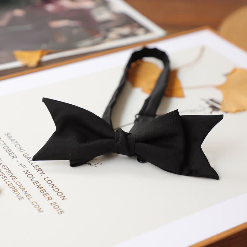 Men's Personality Narrow Style Bow Tie - Black - image 1