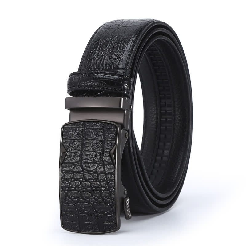 Men's Luxury Crocodile Skin Pattern Leather Belt - Style #3 - 44 - image 11