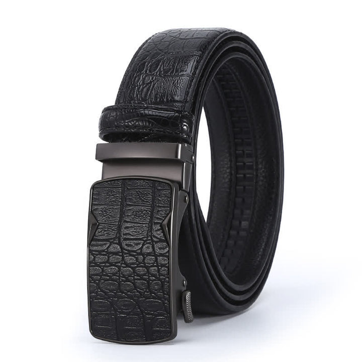 Men's Luxury Crocodile Skin Pattern Leather Belt - Style #3 - 44 - image 11