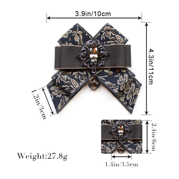 Luxury Blue Rhinestone Waterdrop Bow Tie - image 3