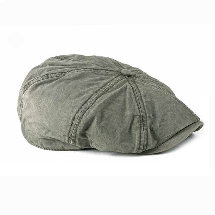 Casual Washed Aged Cotton Beret Cap - image 8
