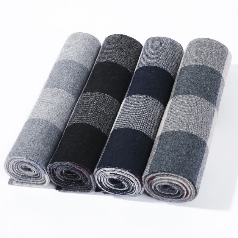 Men's Leisure Business Plaid Pure Wool Scarf - image 6