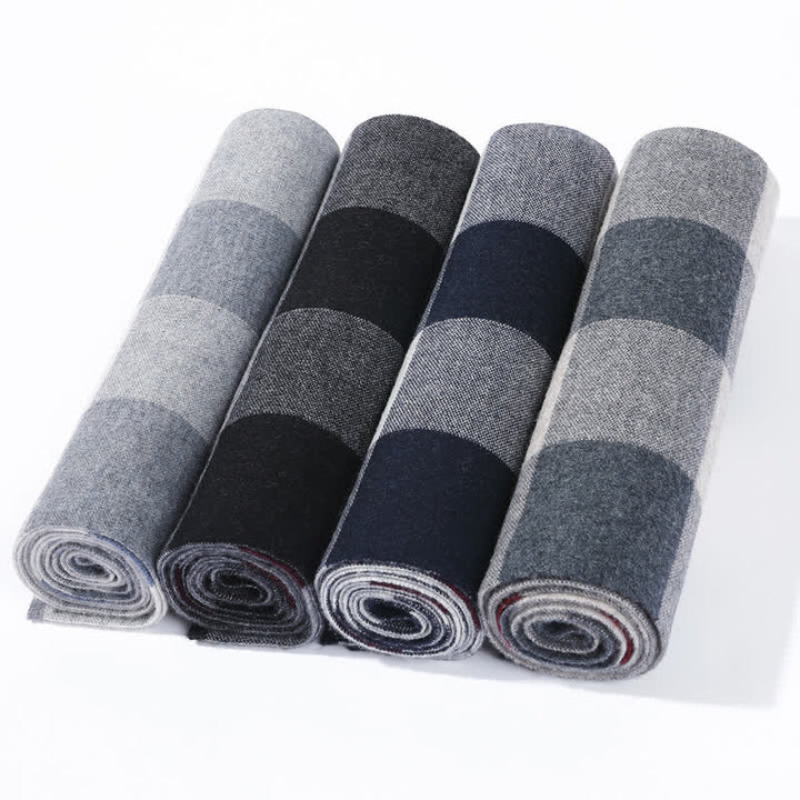 Men's Leisure Business Plaid Pure Wool Scarf - image 6