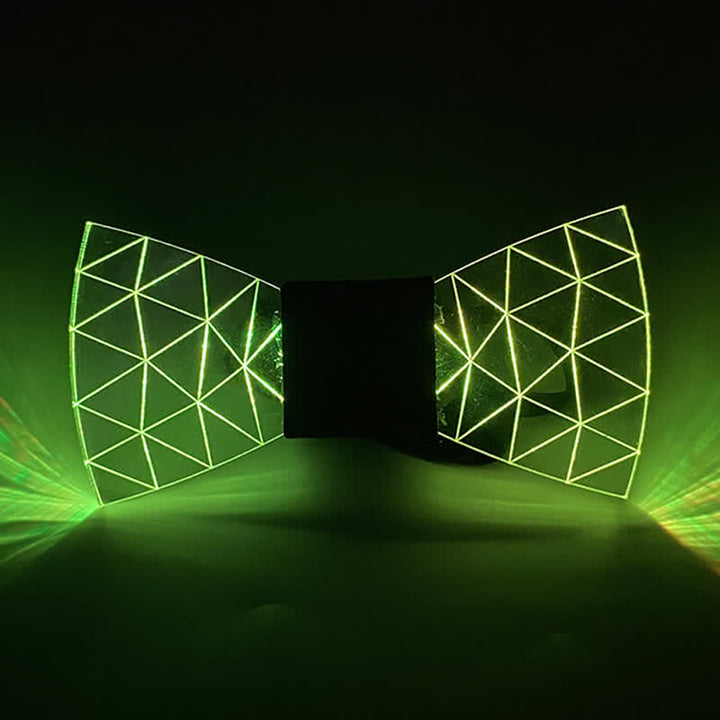 7 Colors Neon LED Diamond Pattern Acrylic Bow Tie - image 6