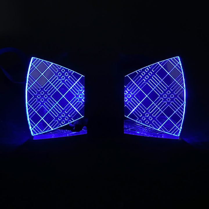 7 Colors Plaid Gentleman Luminous Acrylic Bow Tie - image 2