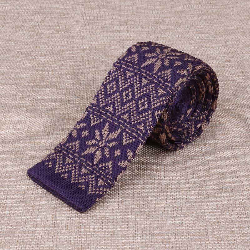 Men's Exotic Skinny Knitted Necktie - Style #6 - image 8