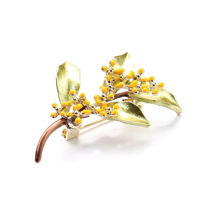 Women's Fragrans Leaves Branch Brooch - image 6