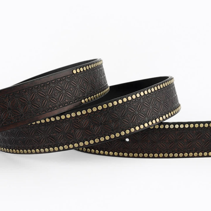 Men's Sturdy Horse Galloping Cowboy Leather Belt - image 2