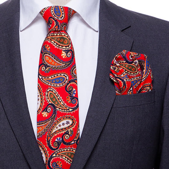 2Pcs Men's Exotic Paisley Necktie Set - image 5