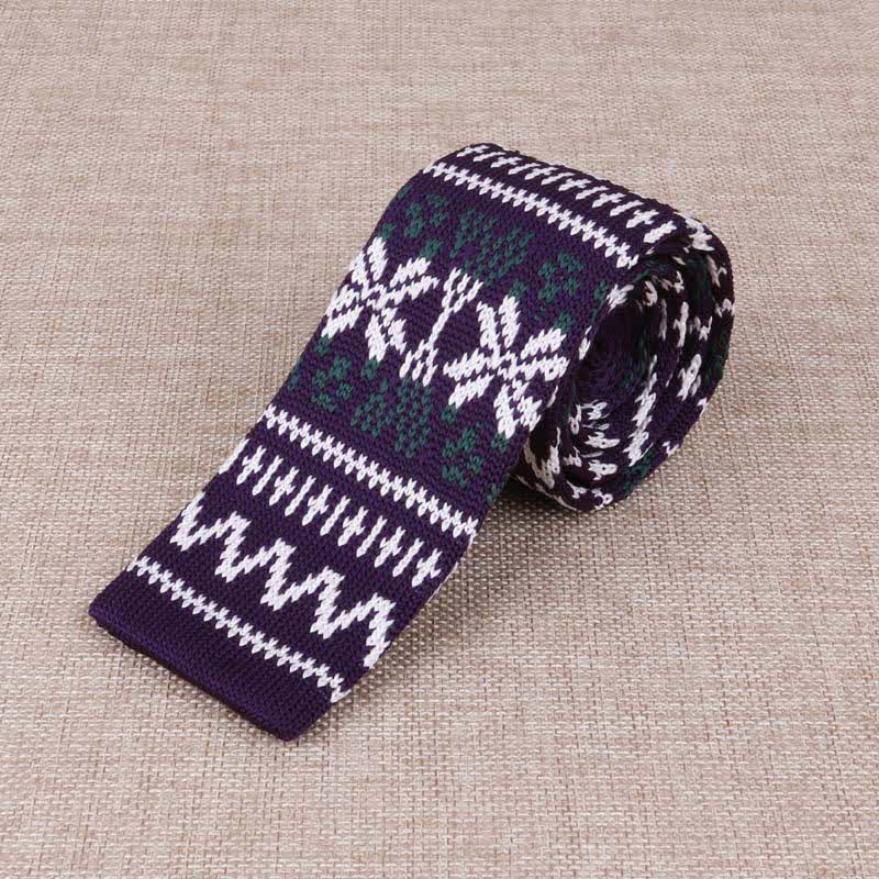 Men's Exotic Skinny Knitted Necktie - Style #7 - image 9