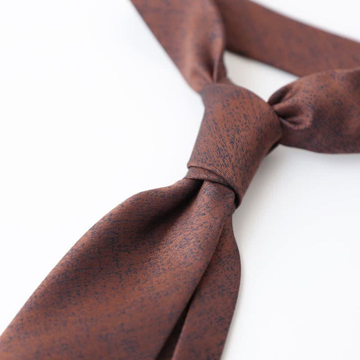 Men's Melange Color Solar System Necktie - Rusty - image 9