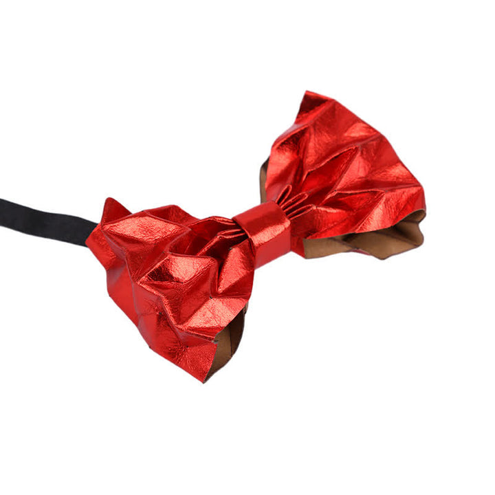 Men's Creative Environmental Kraft Paper Bow Tie - Red - image 23