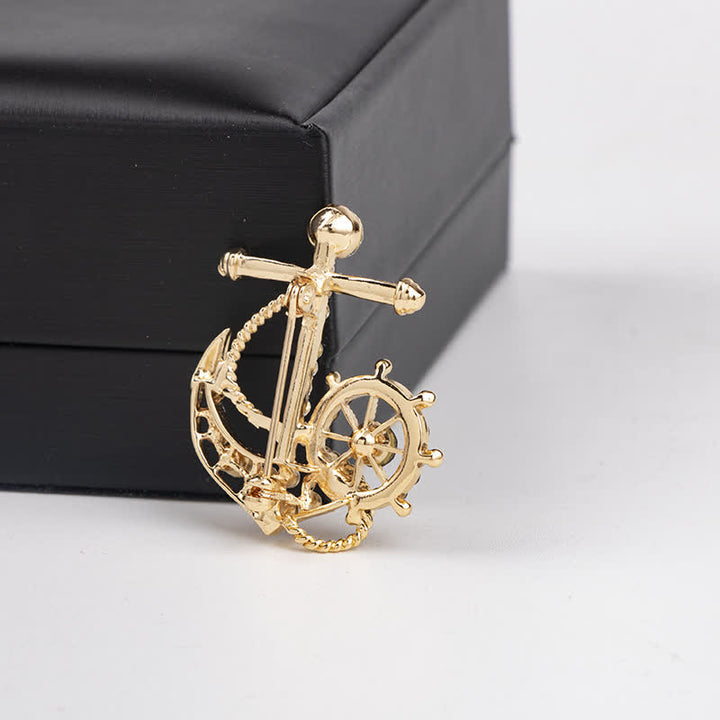 Men's Helmsman Navy Anchor Brooch - image 3