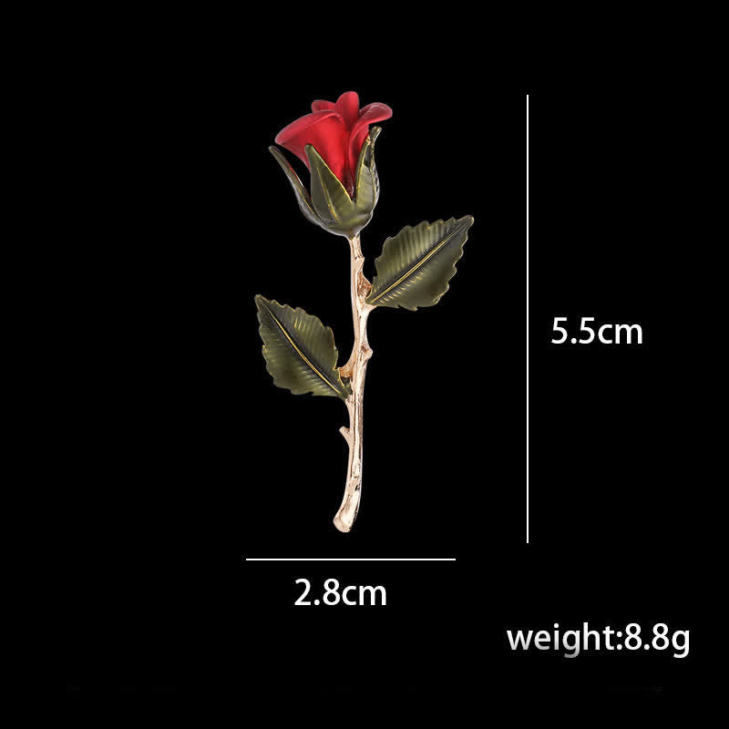 Men's Romantic Gold Rose Brooch - image 4