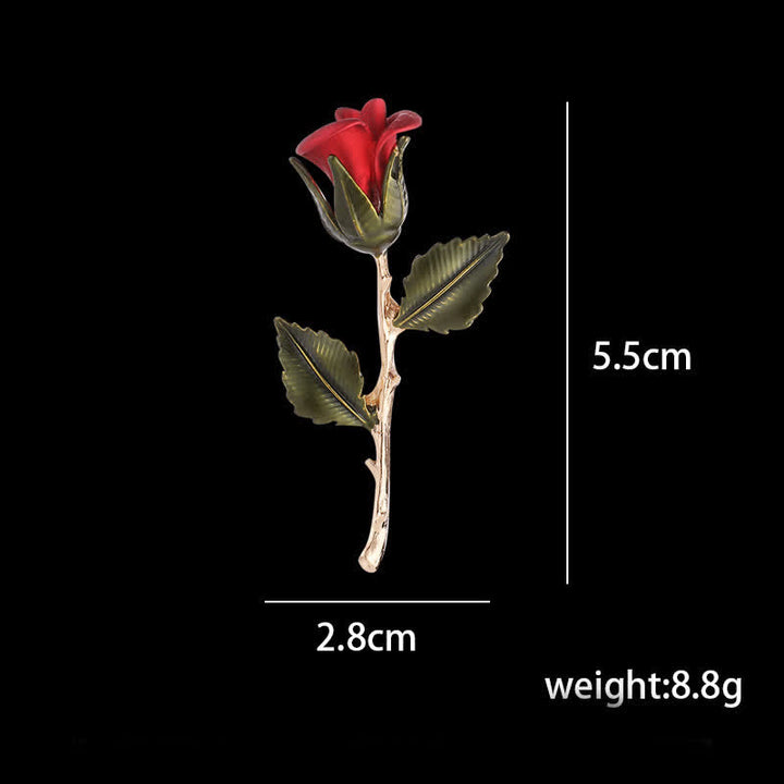 Men's Romantic Gold Rose Brooch - image 4